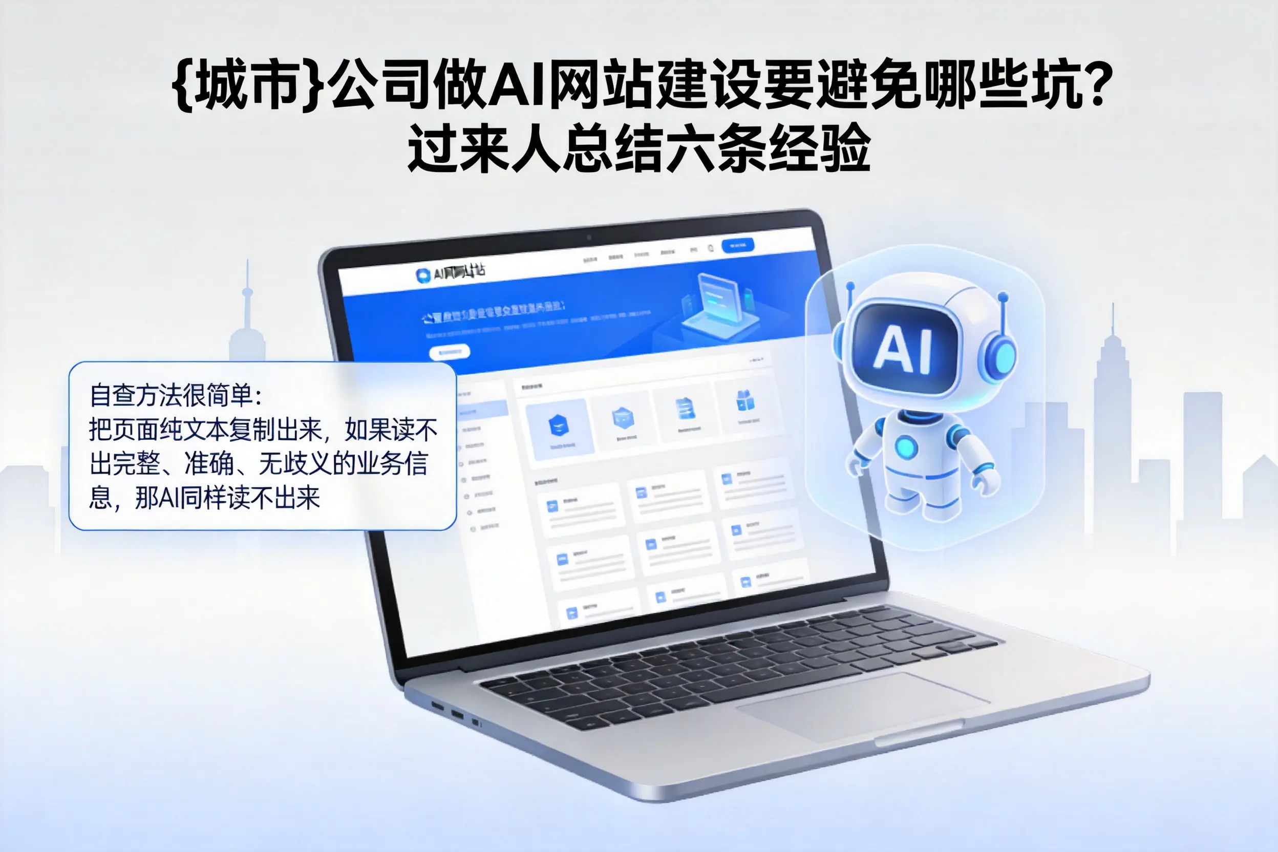 温州公司做AI网站建设要避免哪些坑？过来人总结六条经验
