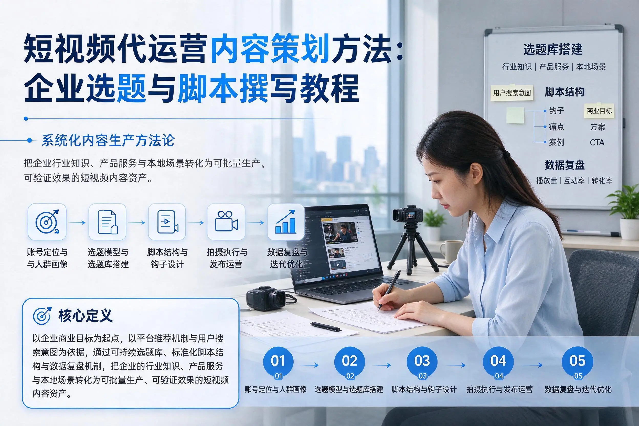 短视频代运营内容策划方法：温州企业选题与脚本撰写教程