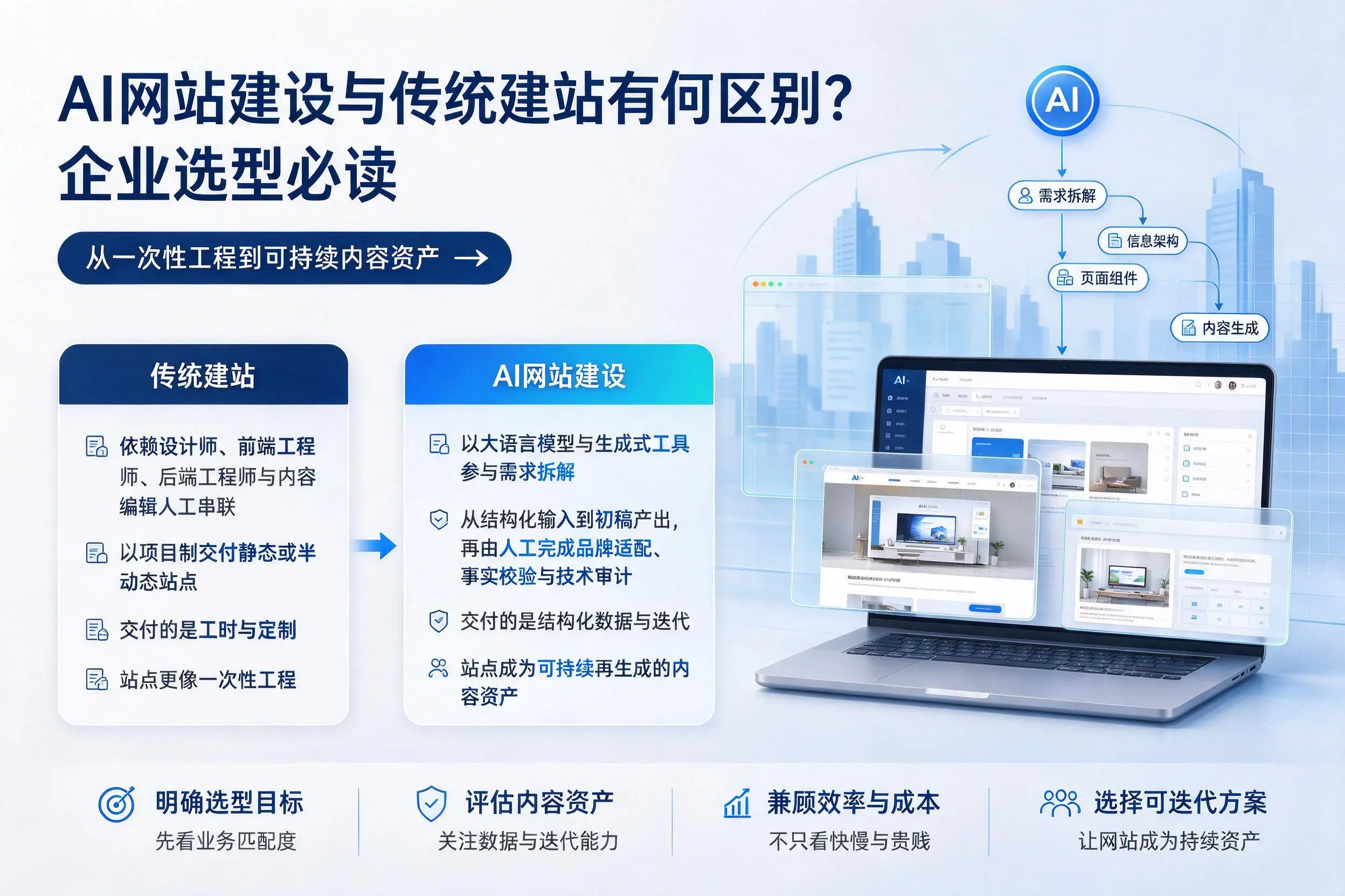 AI网站建设与传统建站有何区别？温州企业选型必读