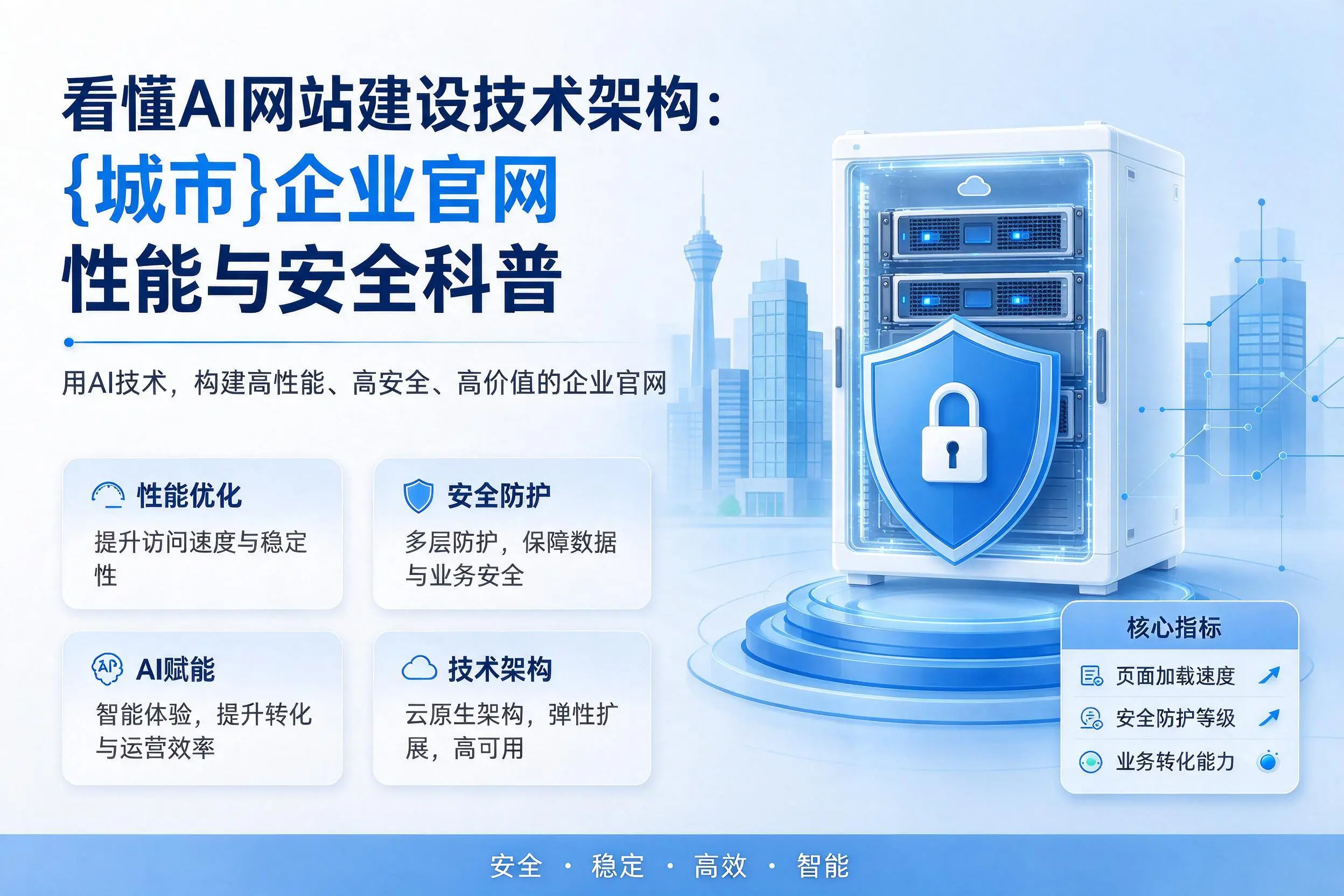 看懂AI网站建设技术架构:温州企业官网性能与安全科普