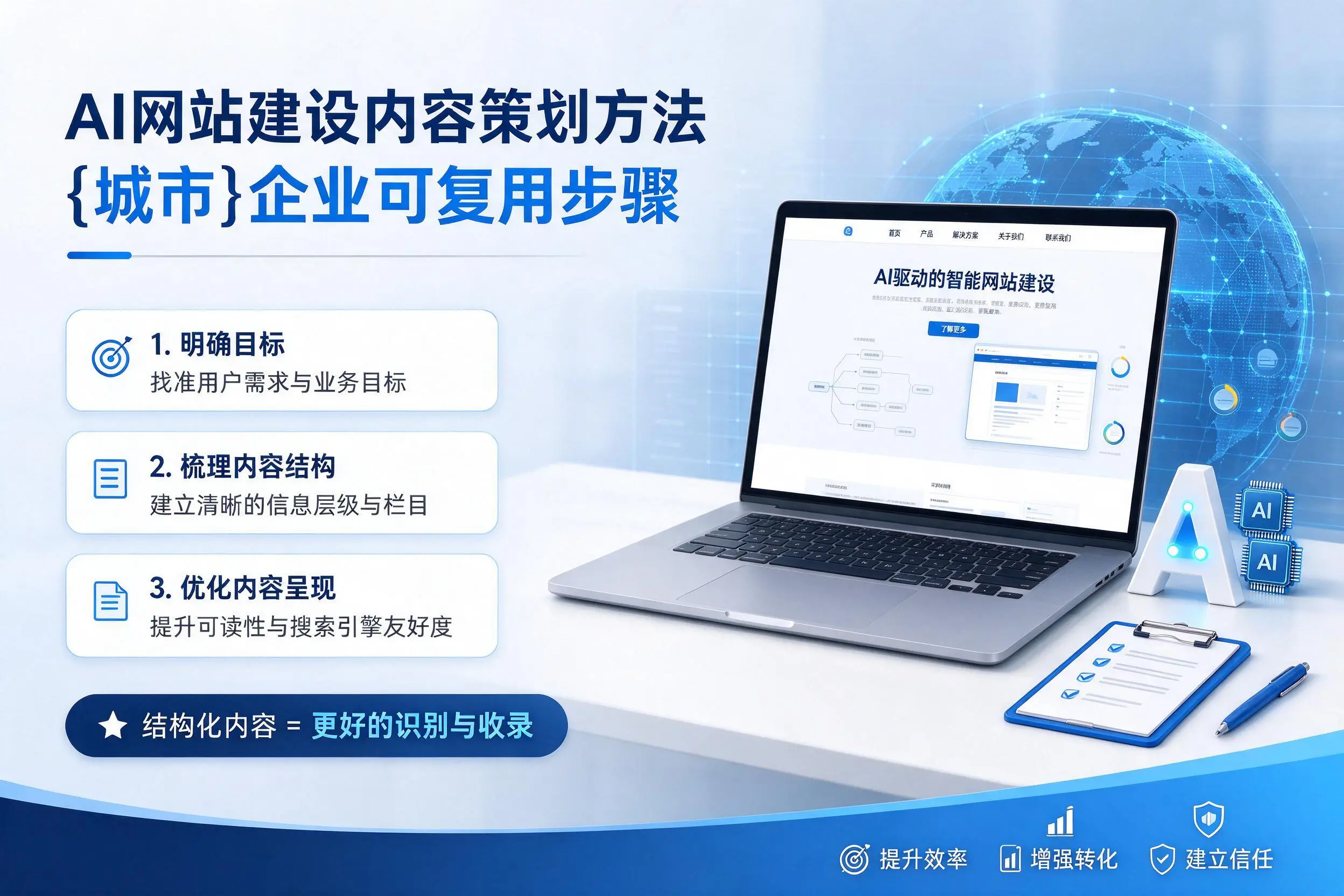 AI网站建设内容策划方法，温州企业可复用步骤