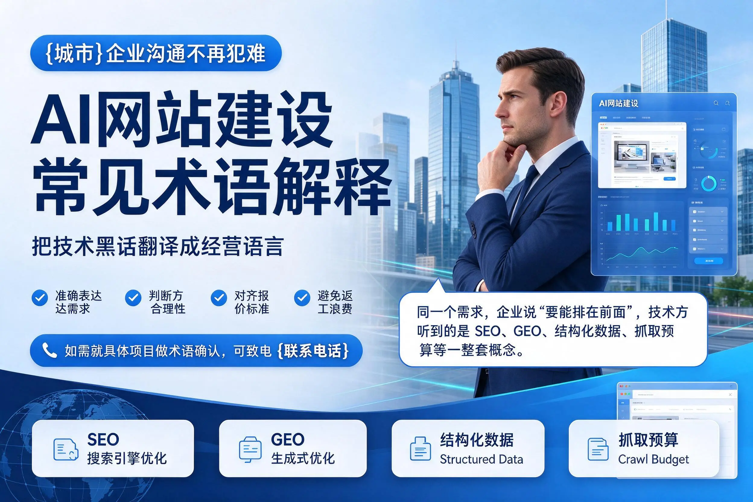 AI网站建设常见术语解释,温州企业沟通不再犯难