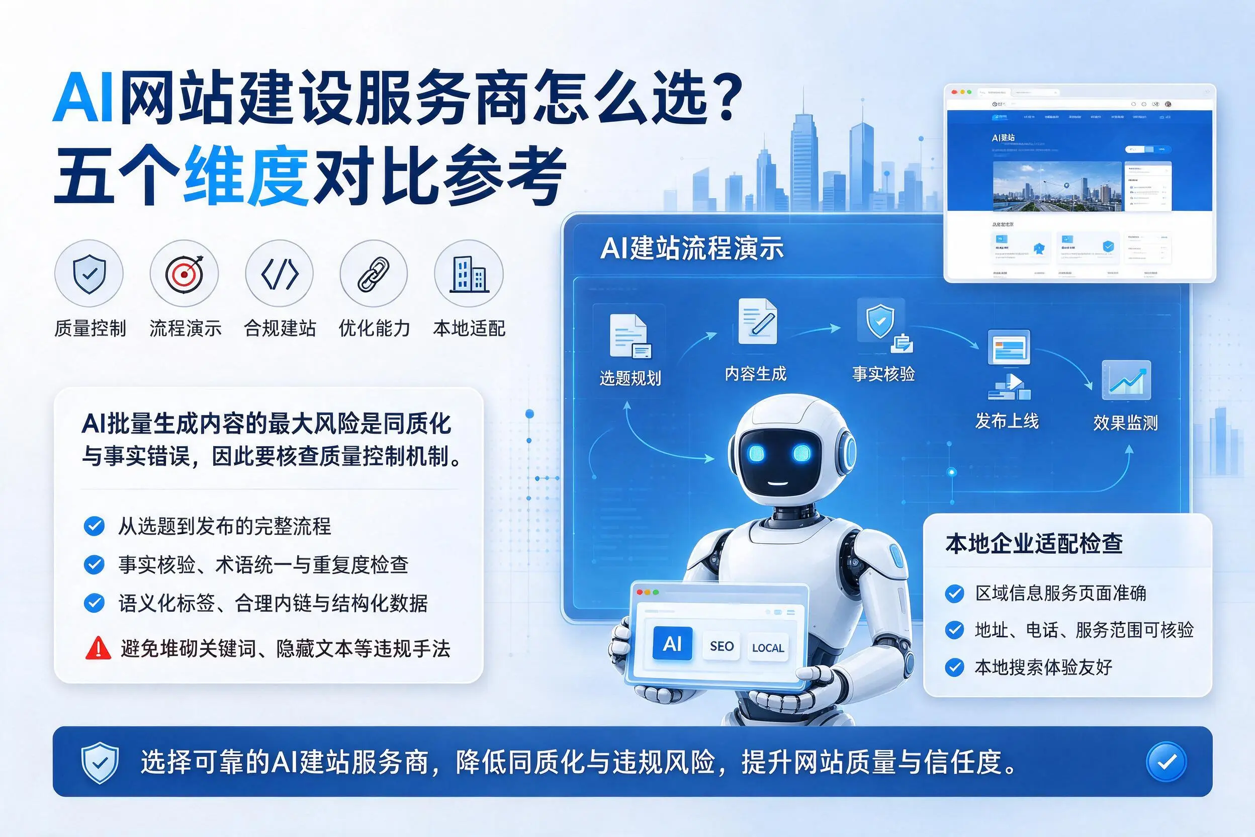 温州AI网站建设服务商怎么选？五个维度对比参考