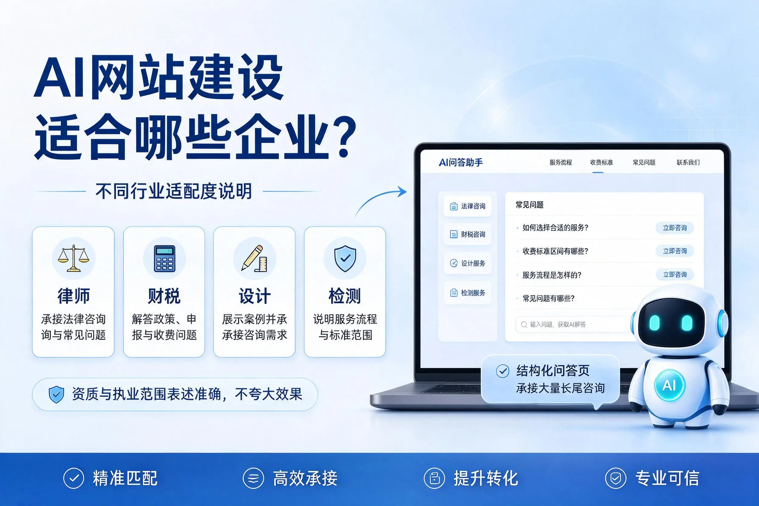 AI网站建设适合哪些企业?温州不同行业适配度说明