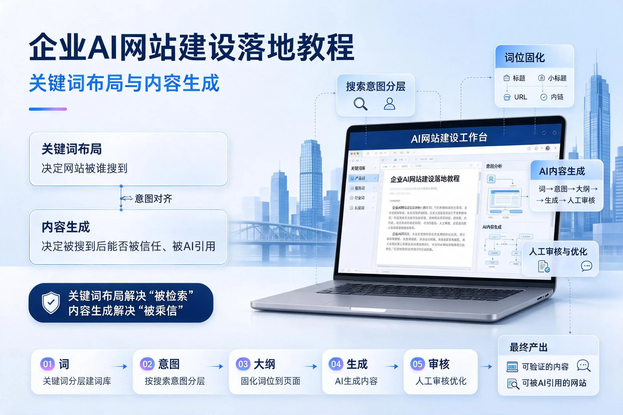 温州企业AI网站建设落地教程:关键词布局与内容生成