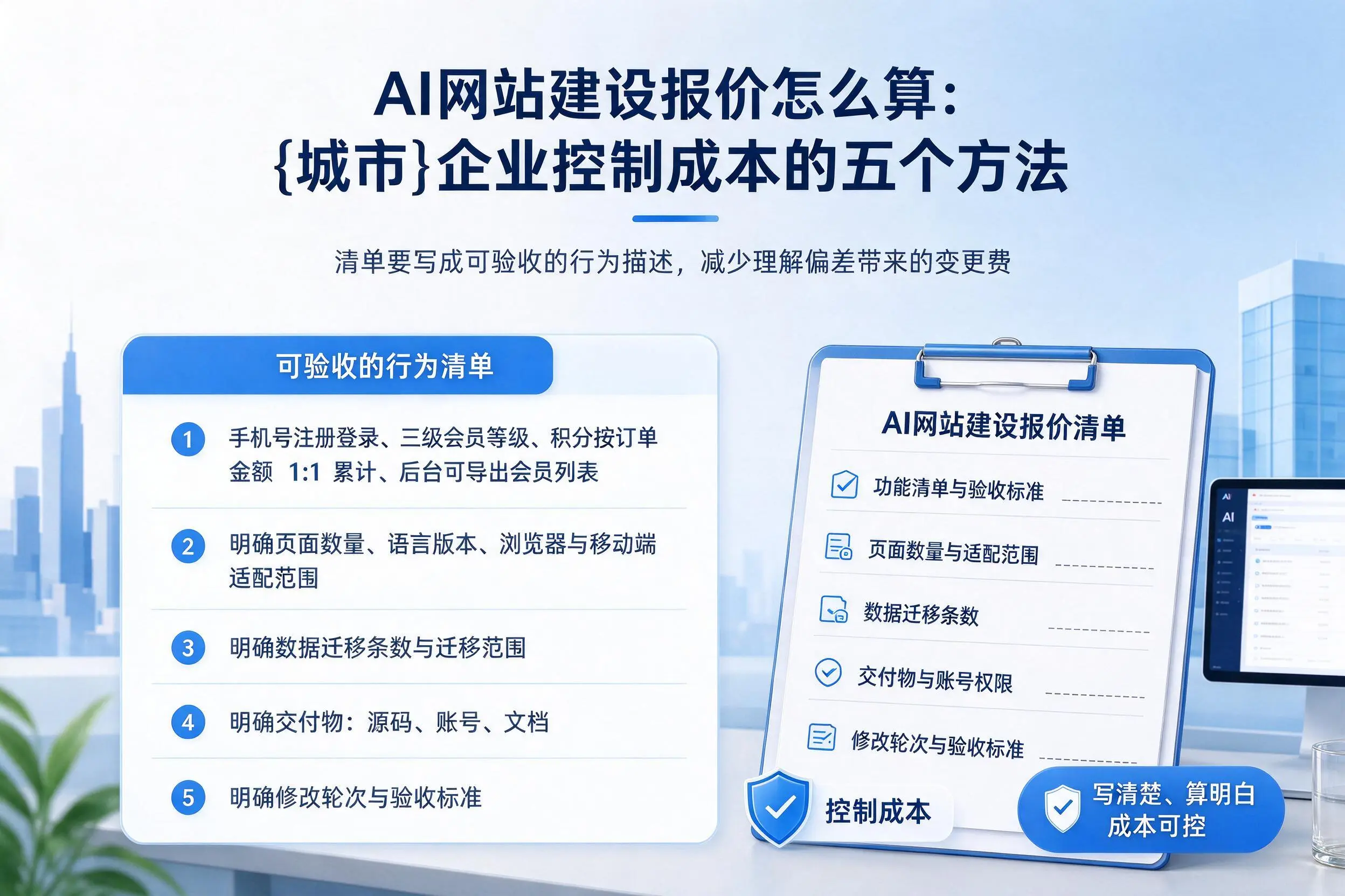 AI网站建设报价怎么算:温州企业控制成本的五个方法